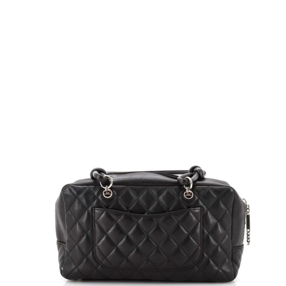 Chanel Cambon Bowler Bag Quilted Leather Medium Black - Picture 5 of 13